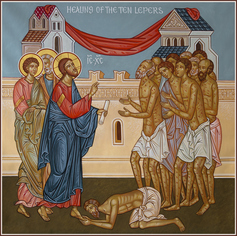 Ten lepers icon